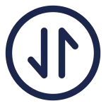 Round Transfer Vertical SVG Icon
